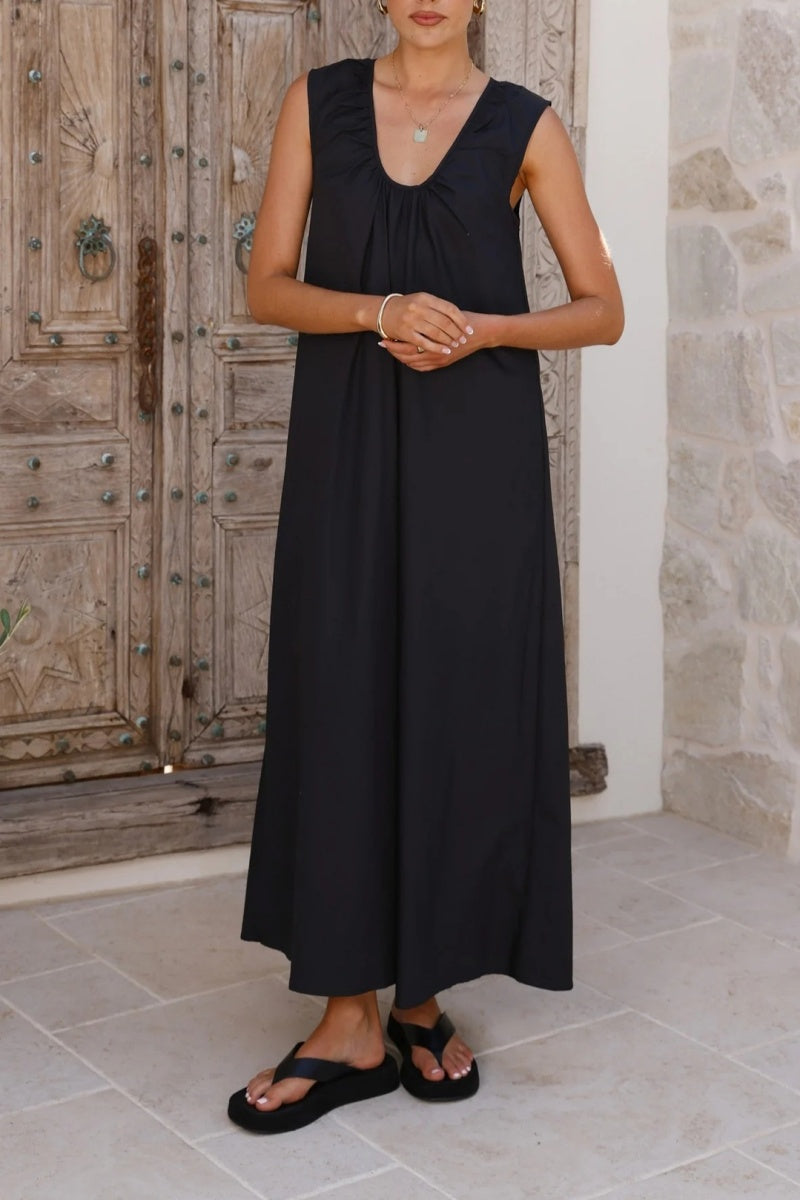 A-Line Sleeveless Maxi Dress