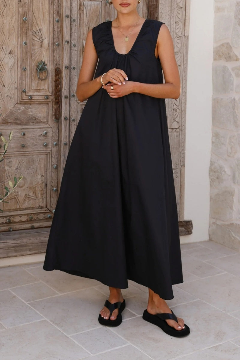 A-Line Sleeveless Maxi Dress