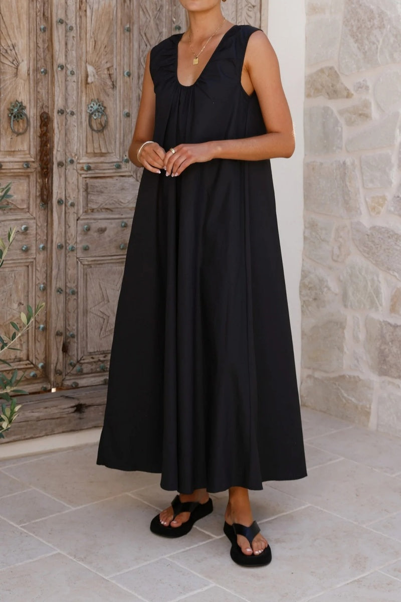 A-Line Sleeveless Maxi Dress