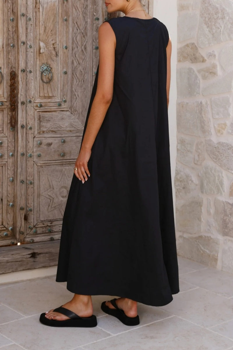 A-Line Sleeveless Maxi Dress