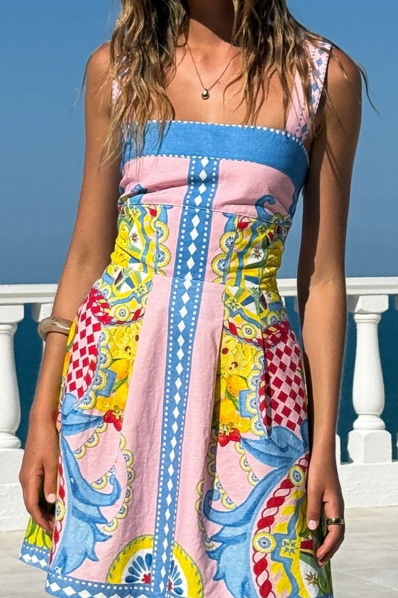 Retro Sleeveless Mini Dress