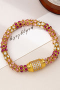 Pinky Rhinestones Bracelet