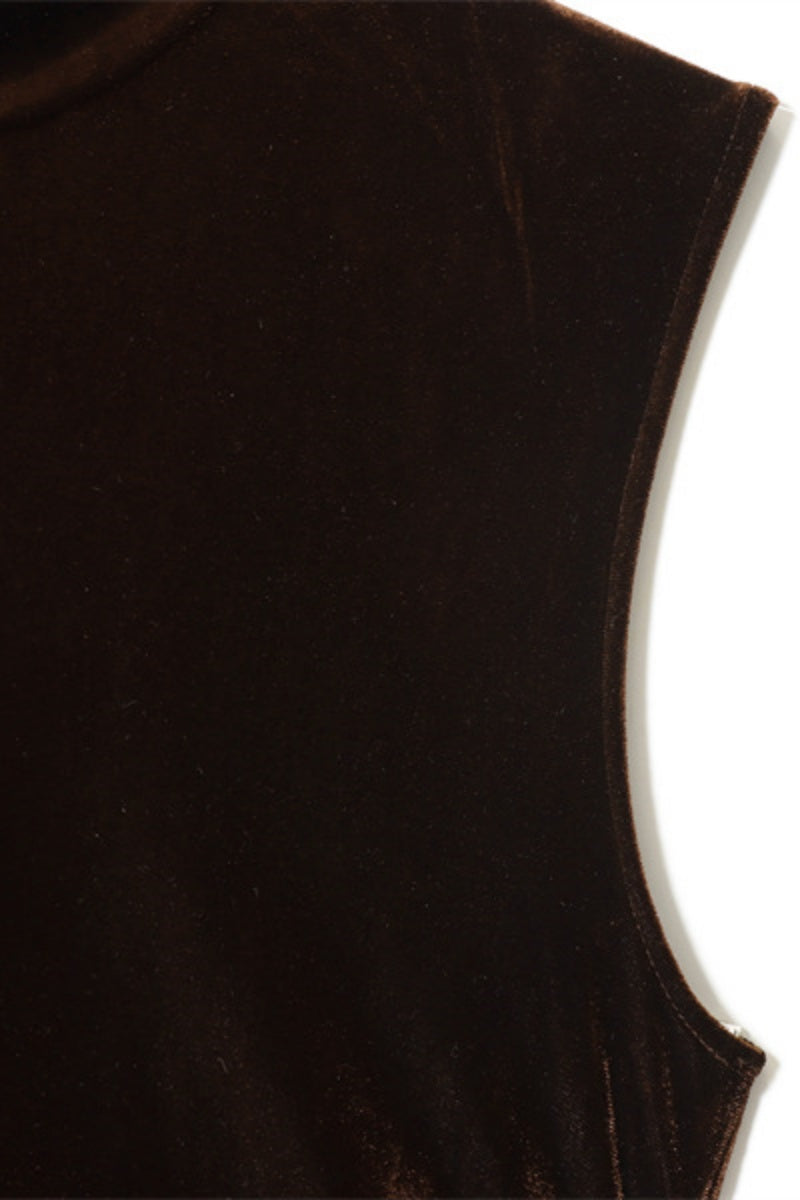 Velvet Lace Hem Short Dress