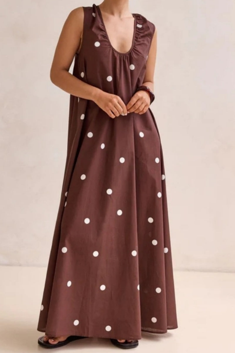 U-Neck Sleeveless Maxi Dress