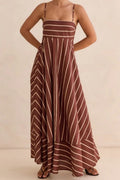 Stripe Spaghetti Strap Maxi Dress