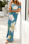Off-Shoulder Floral Long Dress