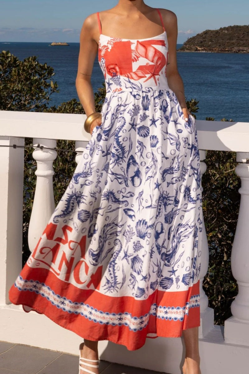 Tropical Flare Maxi Dress