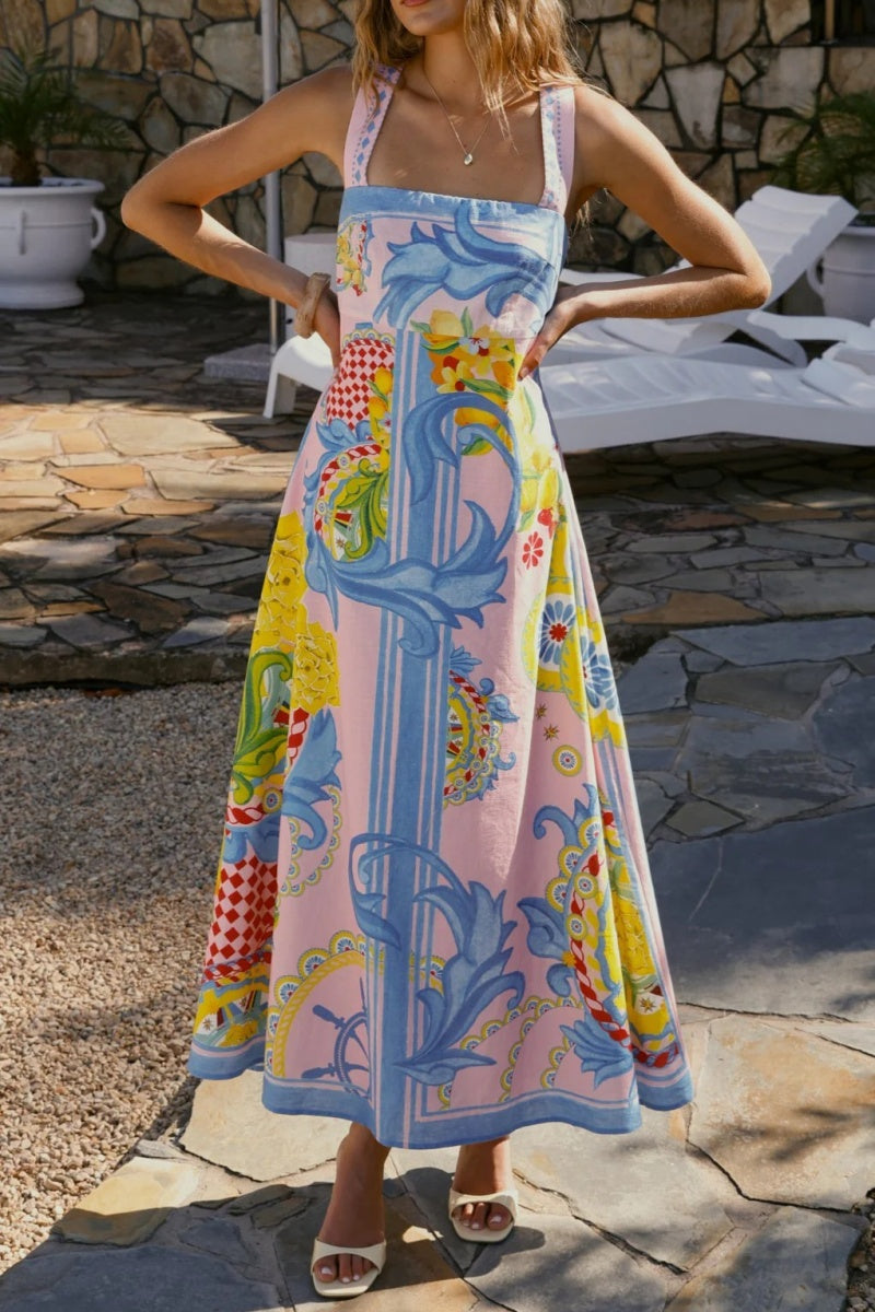 Loose Fit Vintage Long Dress