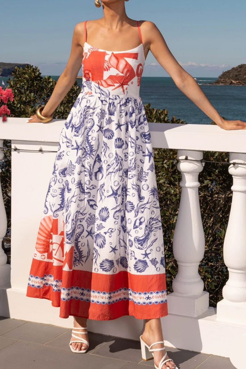 Tropical Flare Maxi Dress