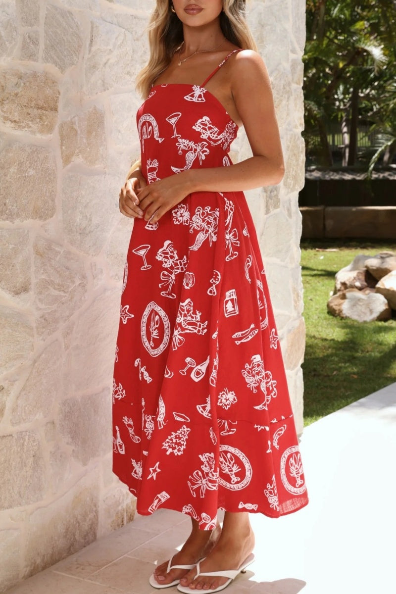 Tropical Camisole Maxi Dress