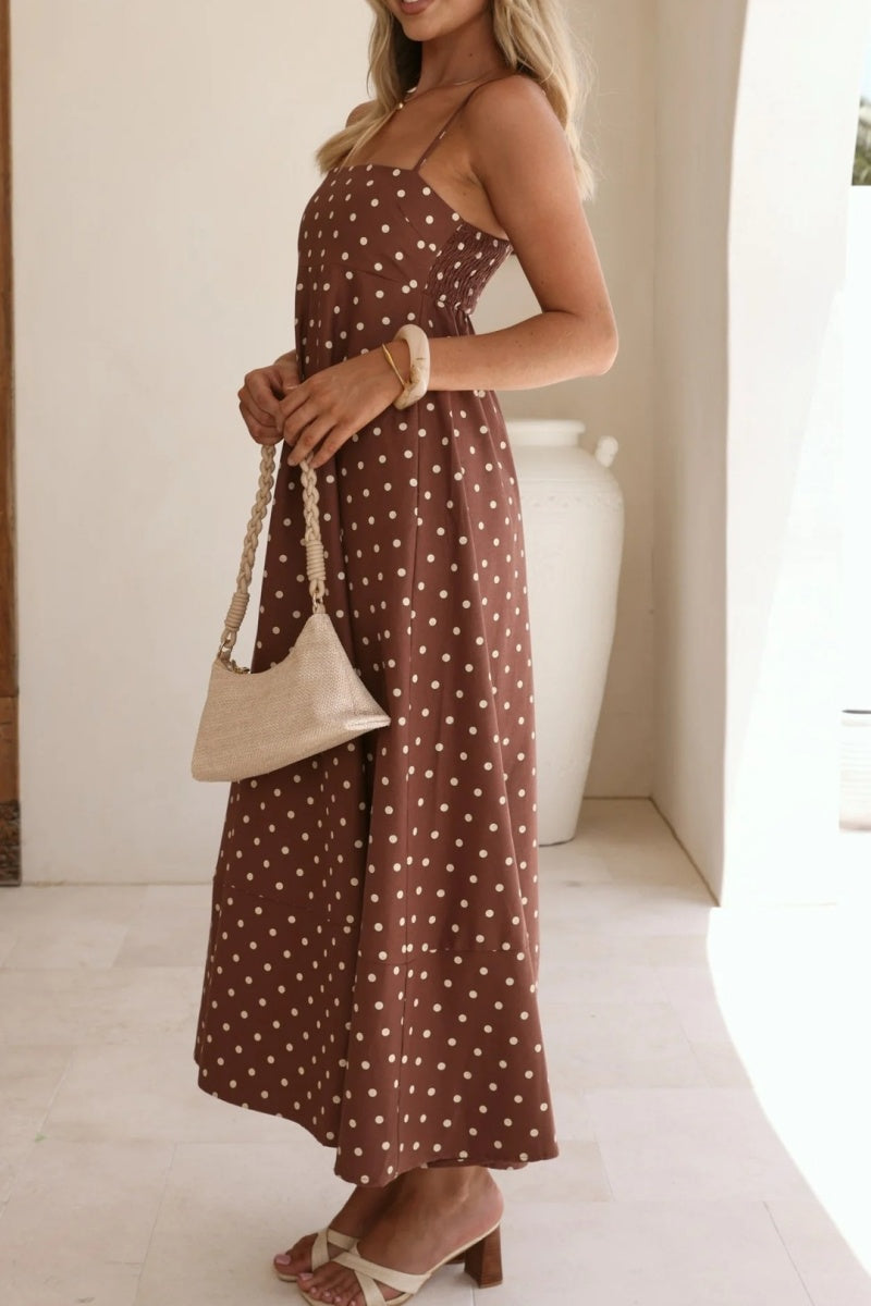 Polka Dot Spaghetti Strap Dress