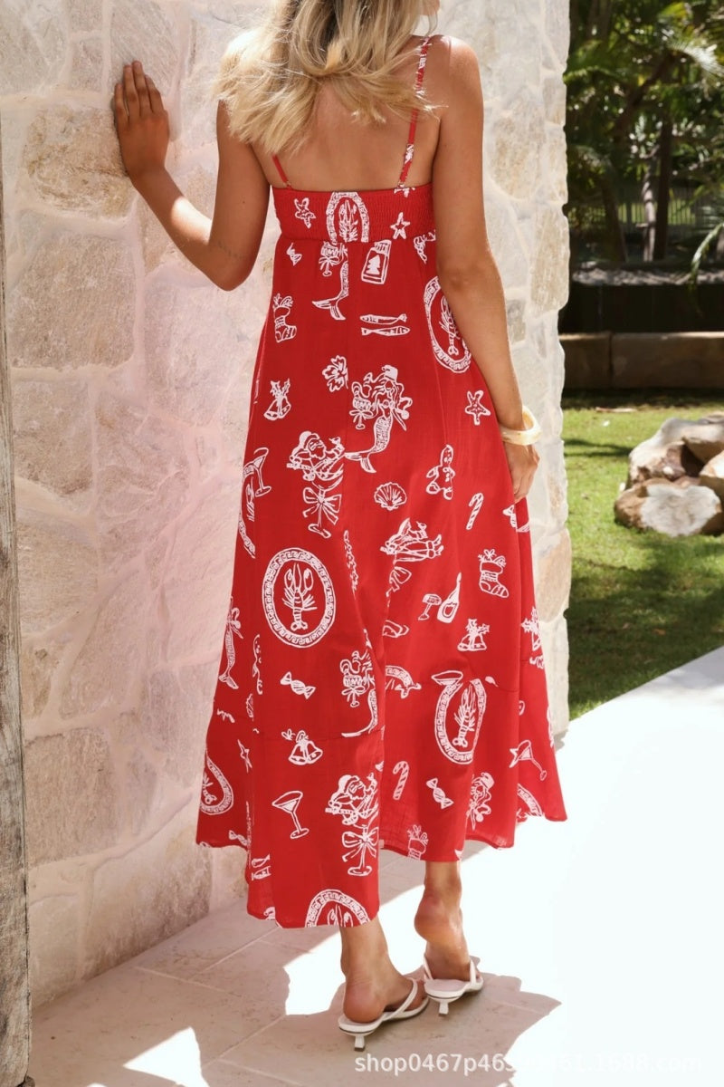 Tropical Camisole Maxi Dress