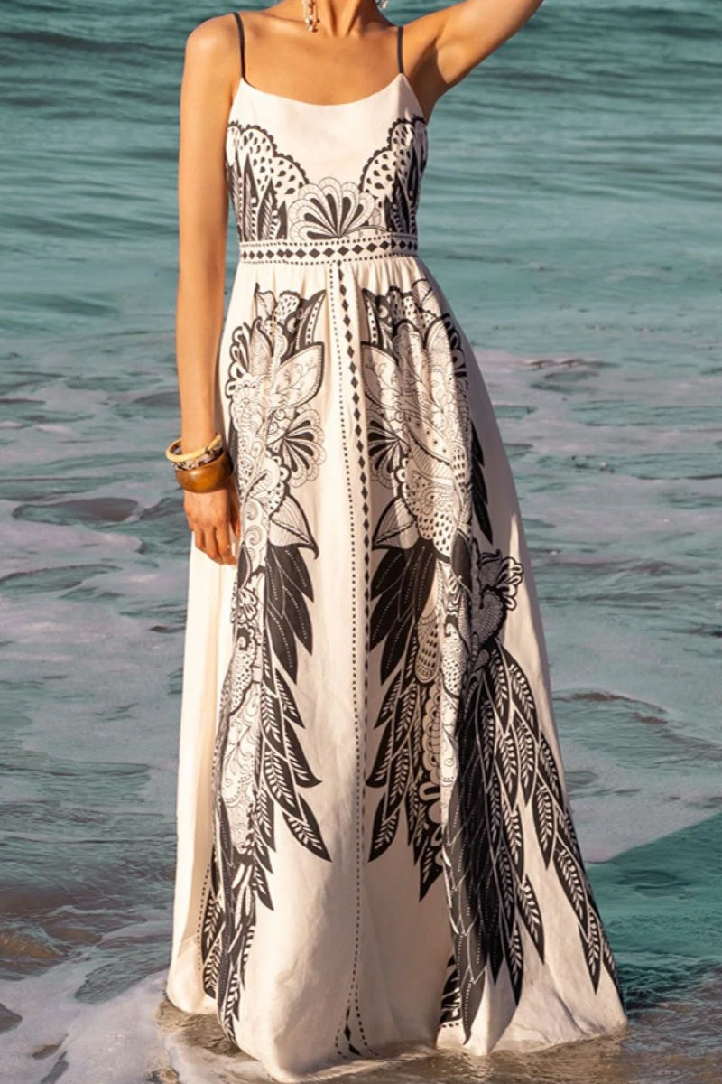 Tropical Flare Maxi Dress