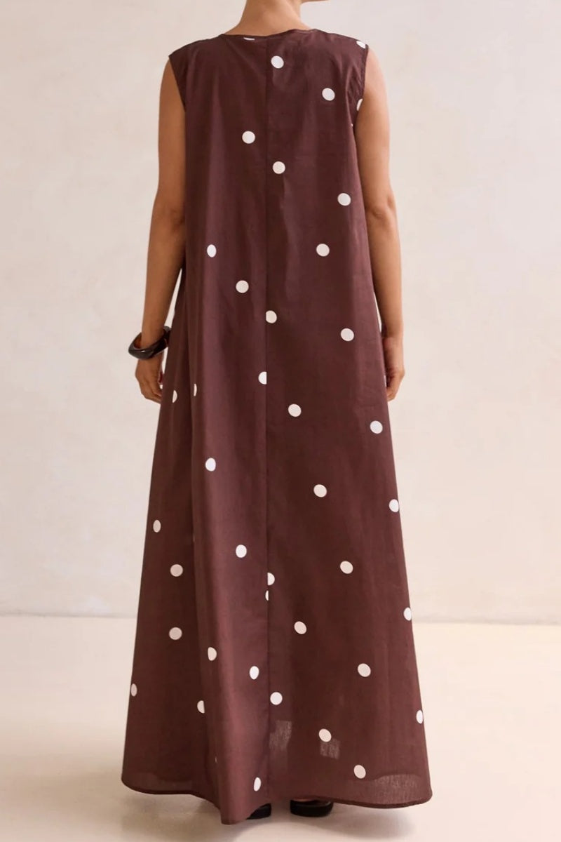 U-Neck Sleeveless Maxi Dress