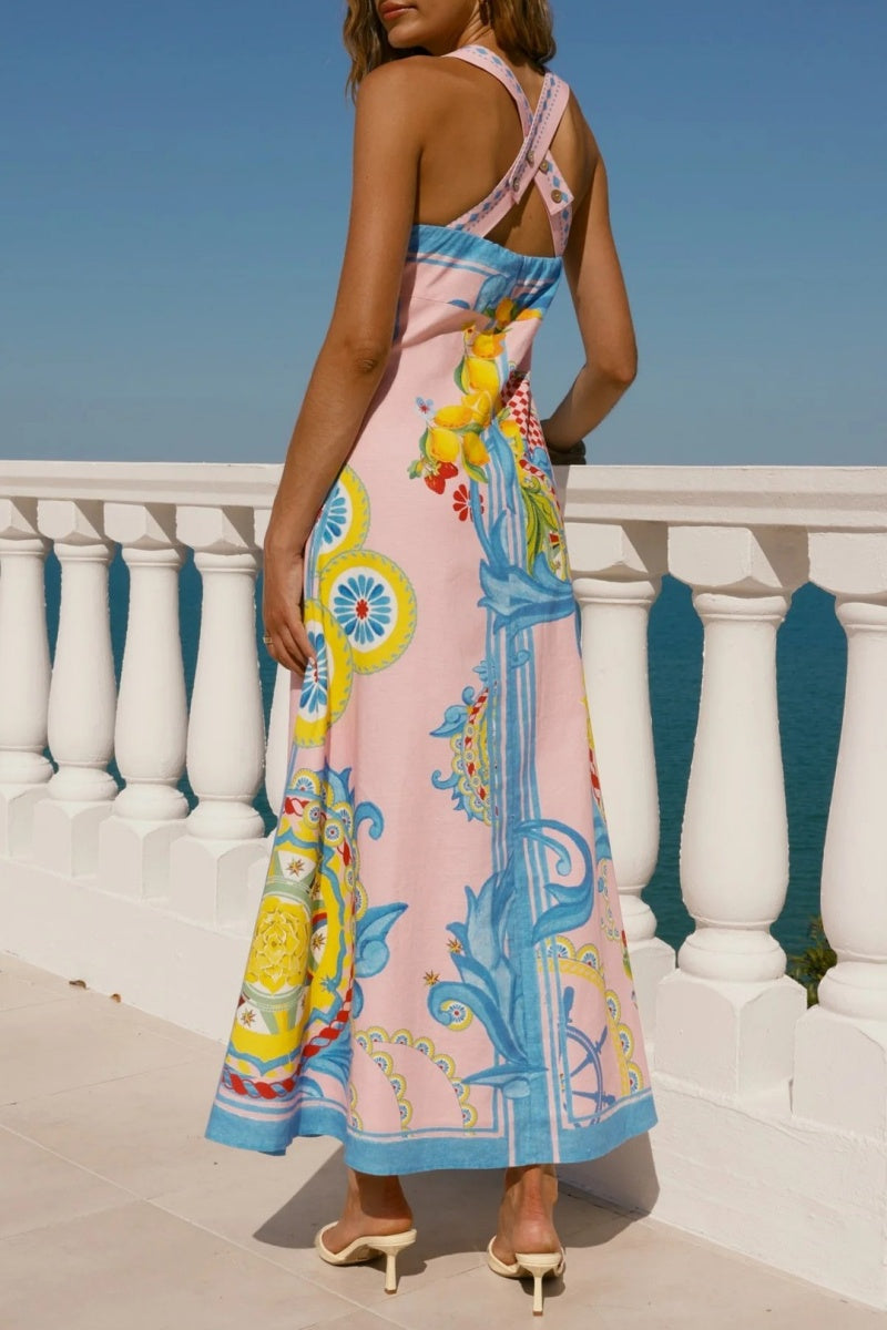 Loose Fit Vintage Long Dress