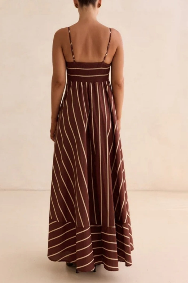 Stripe Spaghetti Strap Maxi Dress